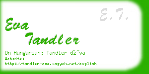 eva tandler business card